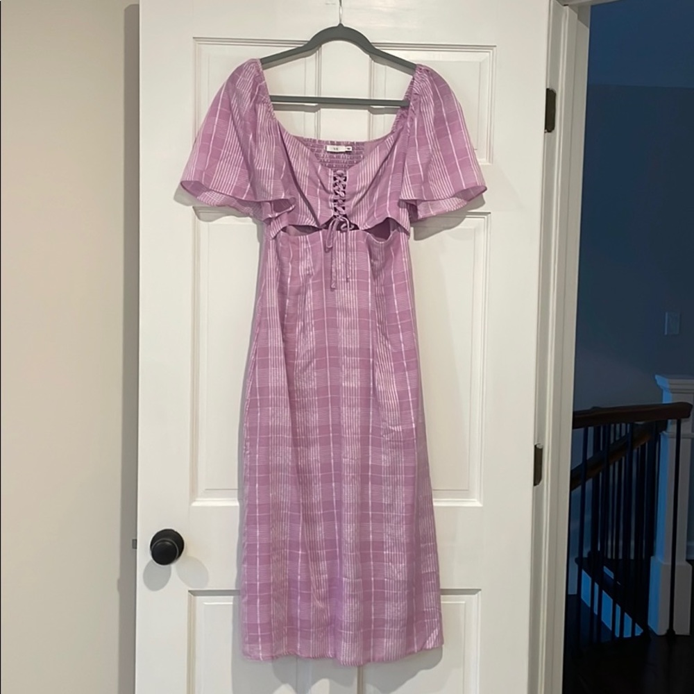 Pink midi dress